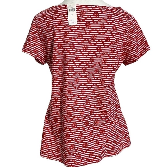 Anthropologie Postmark red embroidered eyelet tee shirt NWT - Picture 2 of 13